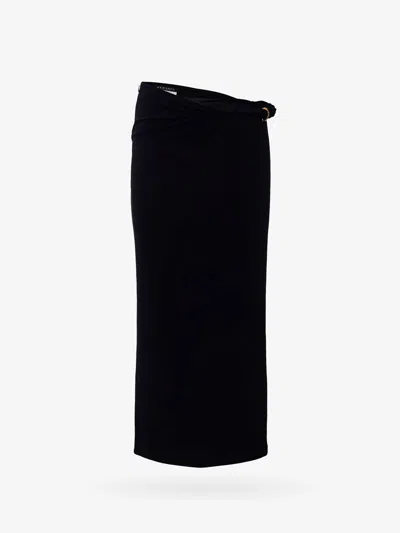 Versace Rolled High-rise Midi Skirt In 1b000 Black