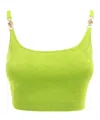 Versace Viscose Top In Green