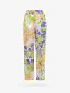 Versace Baroque Print Trousers In Green