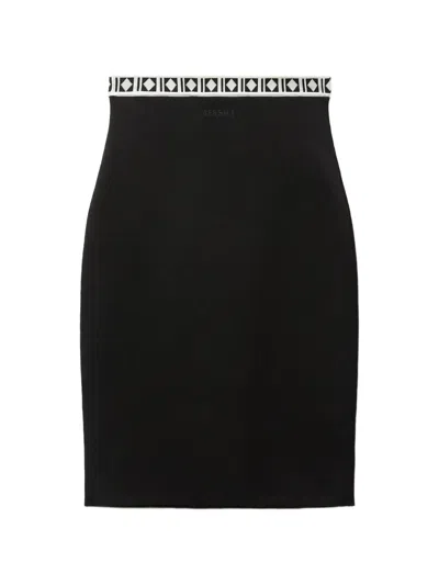 Versace Viscose-blend Jacquard Midi Skirt In Black