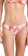 Versace Vita Recycled Corals Print Bikini Bottoms 5pb50 Dusty Rose/coral/bone In 5pb50-dusty Rose+coral+bone