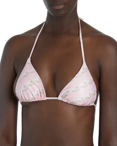 Versace Chain Print Bikini Bottom In Multicolor