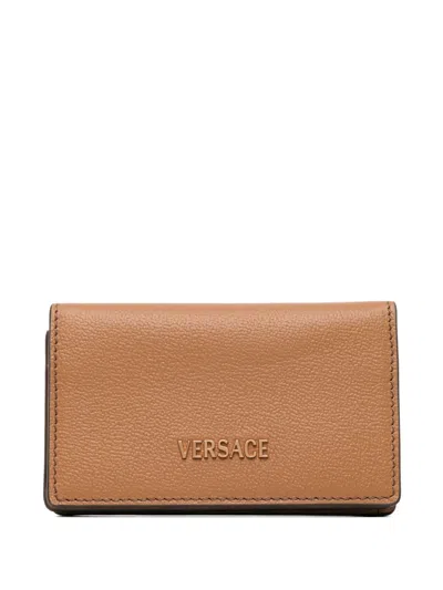 Versace Vitello Wallet In Neutral