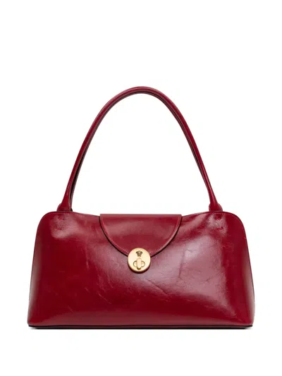 Versace Vivian Flap Medium Shoulder Bag In Red