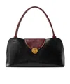 Versace Vivian Medium Two-tone Textured-leather Shoulder Bag In Black