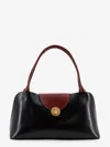 Versace Vivian Medium Two-tone Textured-leather Shoulder Bag In Black