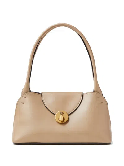 Versace Vivian Small Leather East/west Shoulder Bag In Red