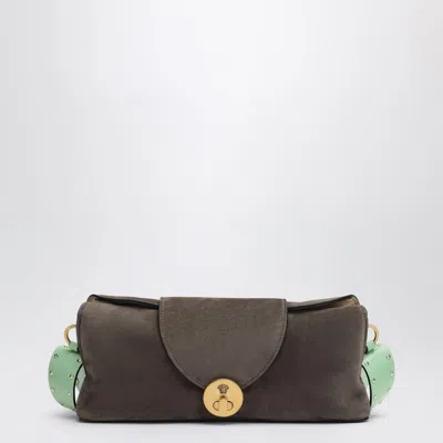 Versace Crossbody Bag Woman Color Dove Grey In Burgundy