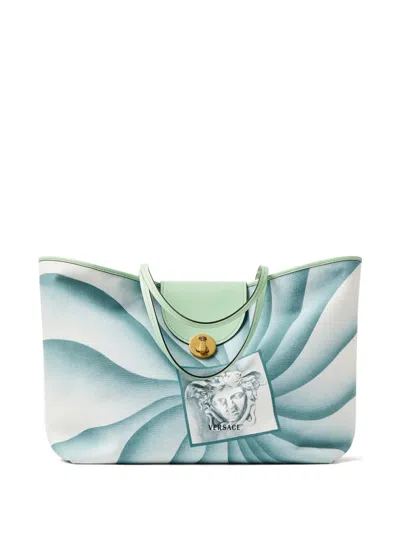 Versace Vivian Printed Large Canvas Tote In Multi