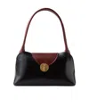 Versace Vivian Medium Two-tone Textured-leather Shoulder Bag In Black