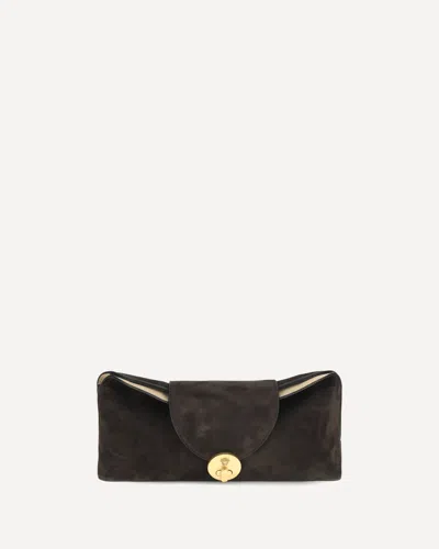 Versace Vivian Suede Pouch In Brown