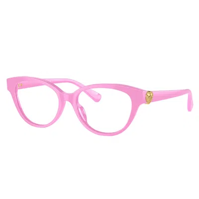 Versace Vk 3004 5399 48mm Childrens Cat-eye Eyeglasses 48mm In Pink