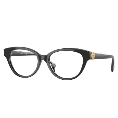 Versace Vk 3004 Gb1 48mm Childrens Cat-eye Eyeglasses 48mm In Black