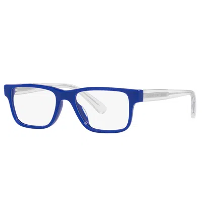 Versace Vk 3324u 5294 47mm Unisex Rectangle Eyeglasses 47mm In Blue