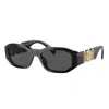 Versace Round-frame Sunglasses In Black