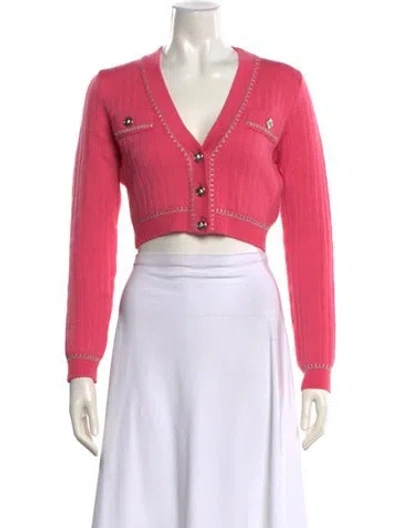 Pre-owned Versace V-neck Sweater In Multi