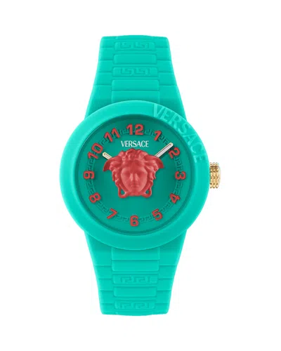Versace V-pop Kids Watch, 34mm In Blue
