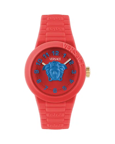 Versace V-pop Kids Watch, 34mm In Red