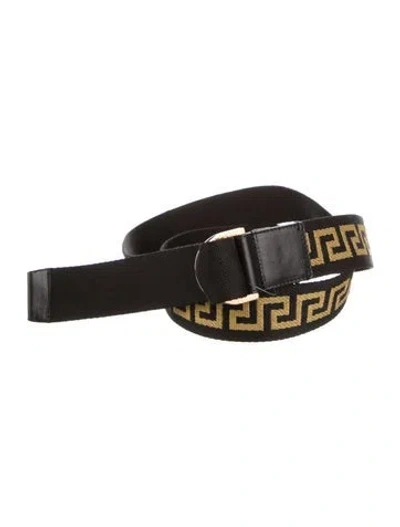 Pre-owned Versace Waist Belt In Black