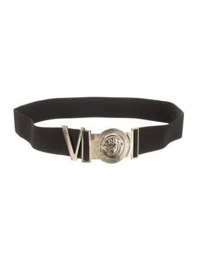 Pre-owned Versace Waist Belt In Black