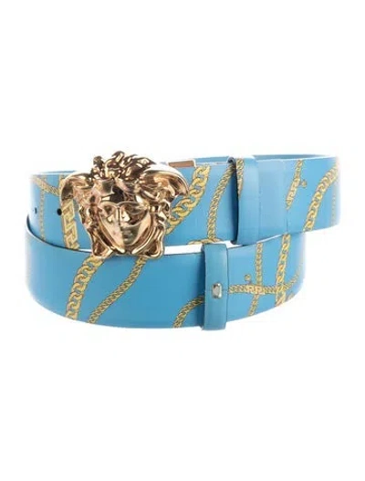 Pre-owned Versace Waist Belt In Blue