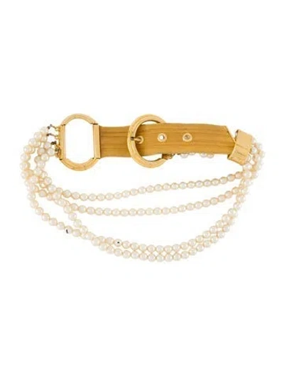 Pre-owned Versace Waist Belt In Gold/neutrals