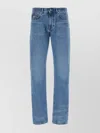Versace Waist Belt Loops Denim Trousers In Blue