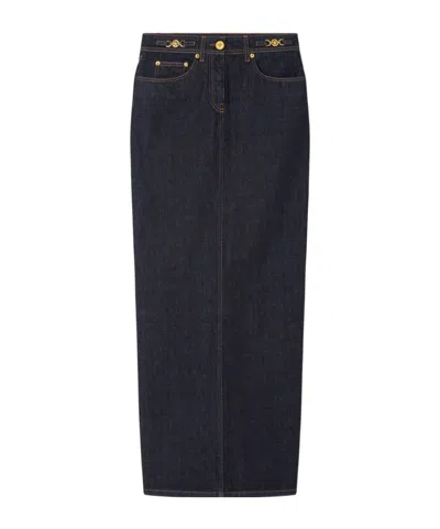 VERSACE VERSACE MEDUSA '95 HIGH-WAIST DENIM SKIRT