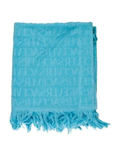 Pre-owned Versace Waist Towel In Blue