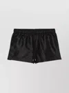 Versace Waistband Elastic Swim Shorts With Button Detail