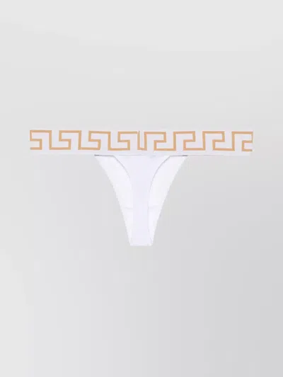 Versace Waistband Geometric Pattern Lingerie In White