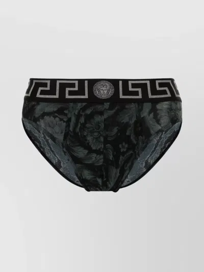 VERSACE WAISTBAND STRETCH FIT HOSIERY JERSEY SOCKS