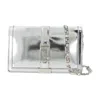 Versace Wallet On Chain - Leather - Silver In White