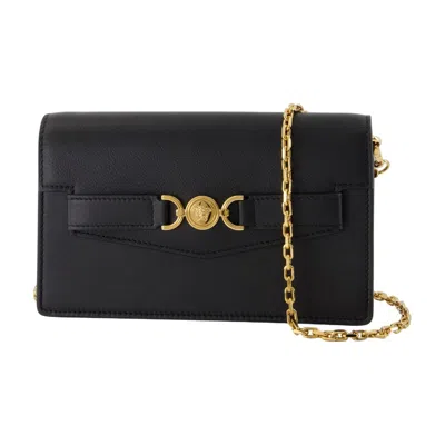 Versace Wallet On Chain In Black