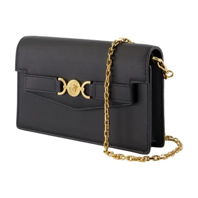 Versace Wallet On Chain In Black