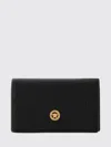 Versace Logo-plaque Wallet In Black