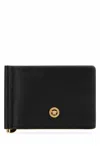 Versace Black Leather Medusa Biggie Wallet