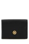 Versace La Medusa Tri-fold Design Wallet In Black