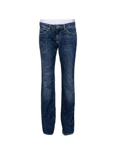 Pre-owned Versace Washed Jeans In Blue