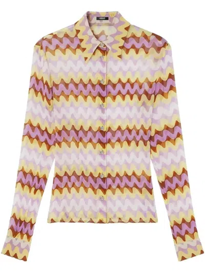 VERSACE WAVE CRÊPE SHIRT