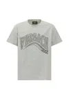 Versace Wave Logo T-shirt In Gray