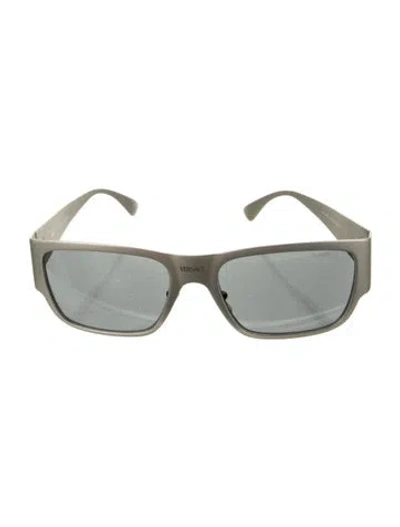 Pre-owned Versace Wayfarer Mirrored Sunglasses In Metallic