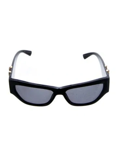 Pre-owned Versace Wayfarer Tinted Sunglasses In Black