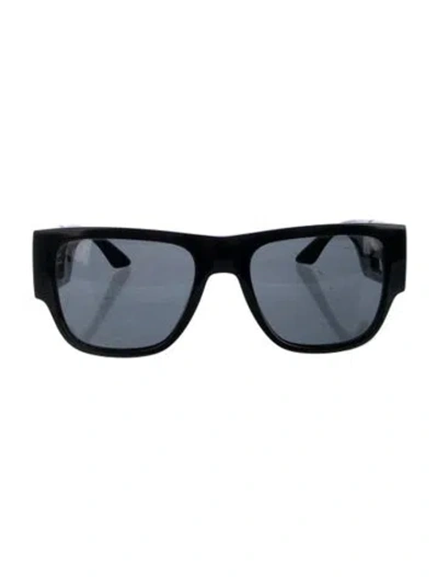 Pre-owned Versace Wayfarer Tinted Sunglasses In Black