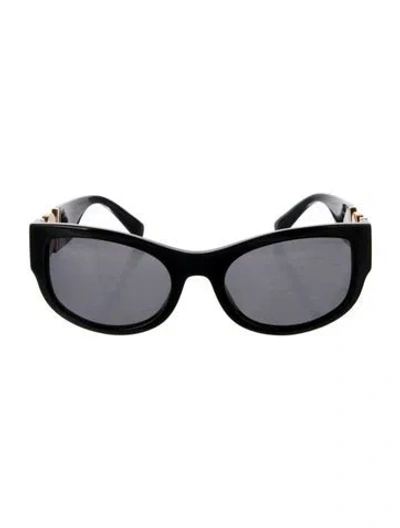 Pre-owned Versace Wayfarer Tinted Sunglasses In Black