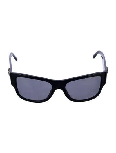 Pre-owned Versace Wayfarer Tinted Sunglasses In Black