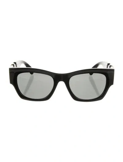 Pre-owned Versace Wayfarer Tinted Sunglasses In Black