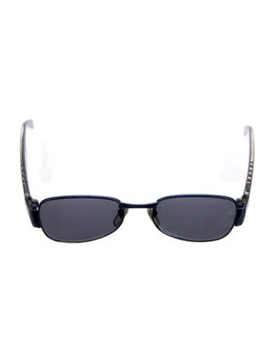 Pre-owned Versace Wayfarer Tinted Sunglasses In Black