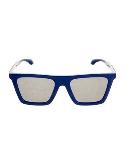 Pre-owned Versace Wayfarer Tinted Sunglasses In Blue