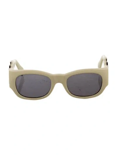 Pre-owned Versace Wayfarer Tinted Sunglasses In Gold